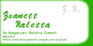 zsanett maletta business card